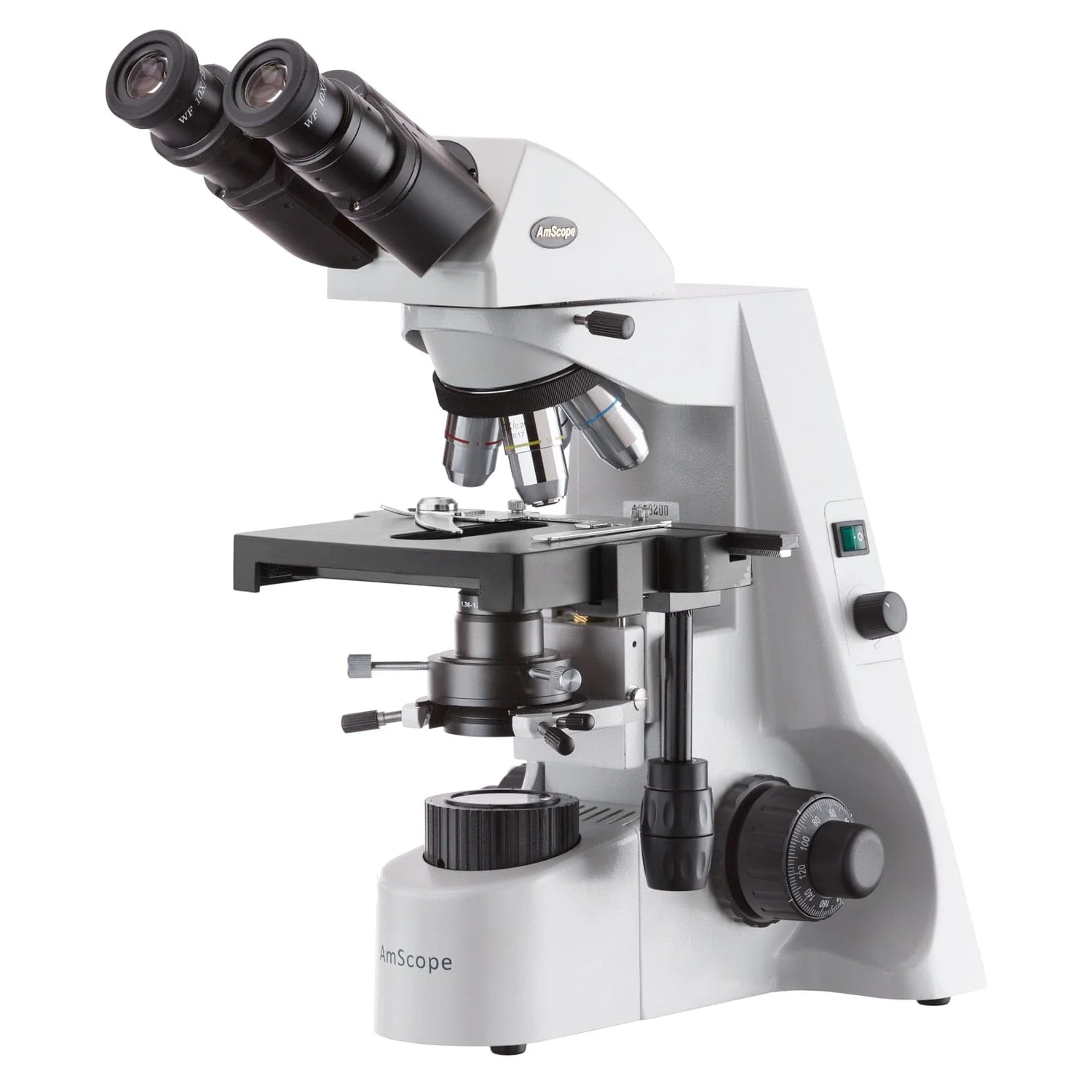 AmScope B660 Series Darkfield Binocular Compound Microscope with 20W Halogen Kohler Illumination, Oil Condenser and Optional Digital Camera - Image 11