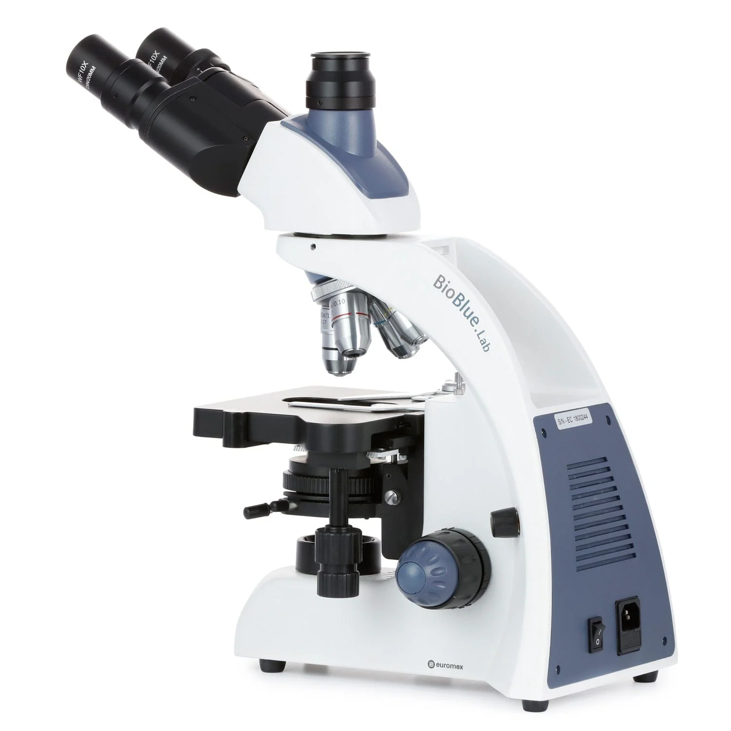 Euromex BioBlue Lab Tinocular Compound Microscope 40X-1000X Magnification with Plan IOS Objectives - Image 6