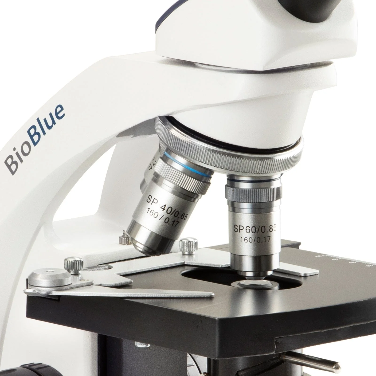 Euromex BioBlue Series Portable Monocular Compound Microscope with Spring Loaded Objective and Mechanical X-Y Stage - Image 3