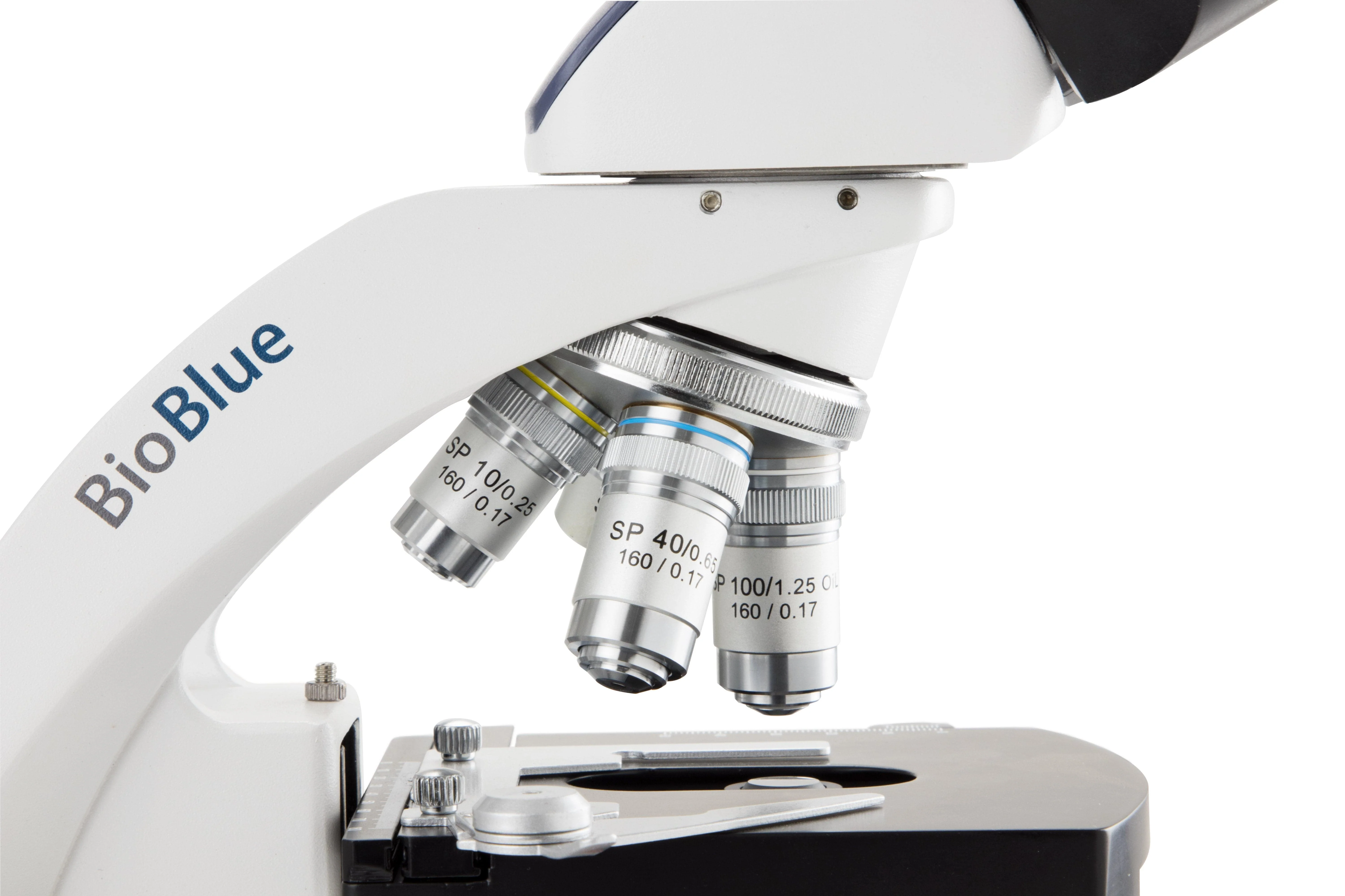 Euromex BioBlue Series Trinocular Compound Microscope 40X-1000X Magnification SMP 4/10/S40/S100x Oil Objectives with Mechanical Stage and 1W NeoLED™ Cordless Illumination - Image 4