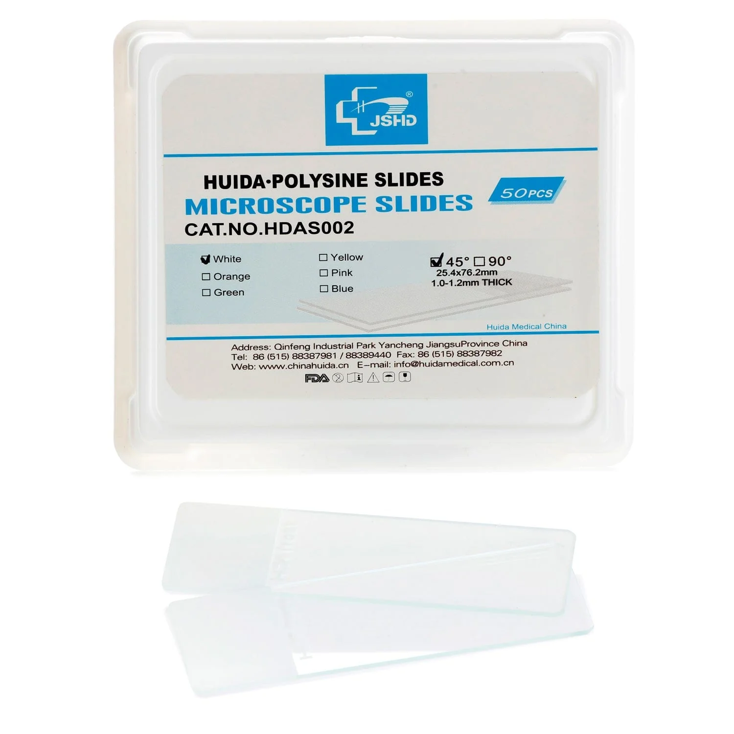 AmScope 50pc Blank Slides with Polysine Coating - Image 4