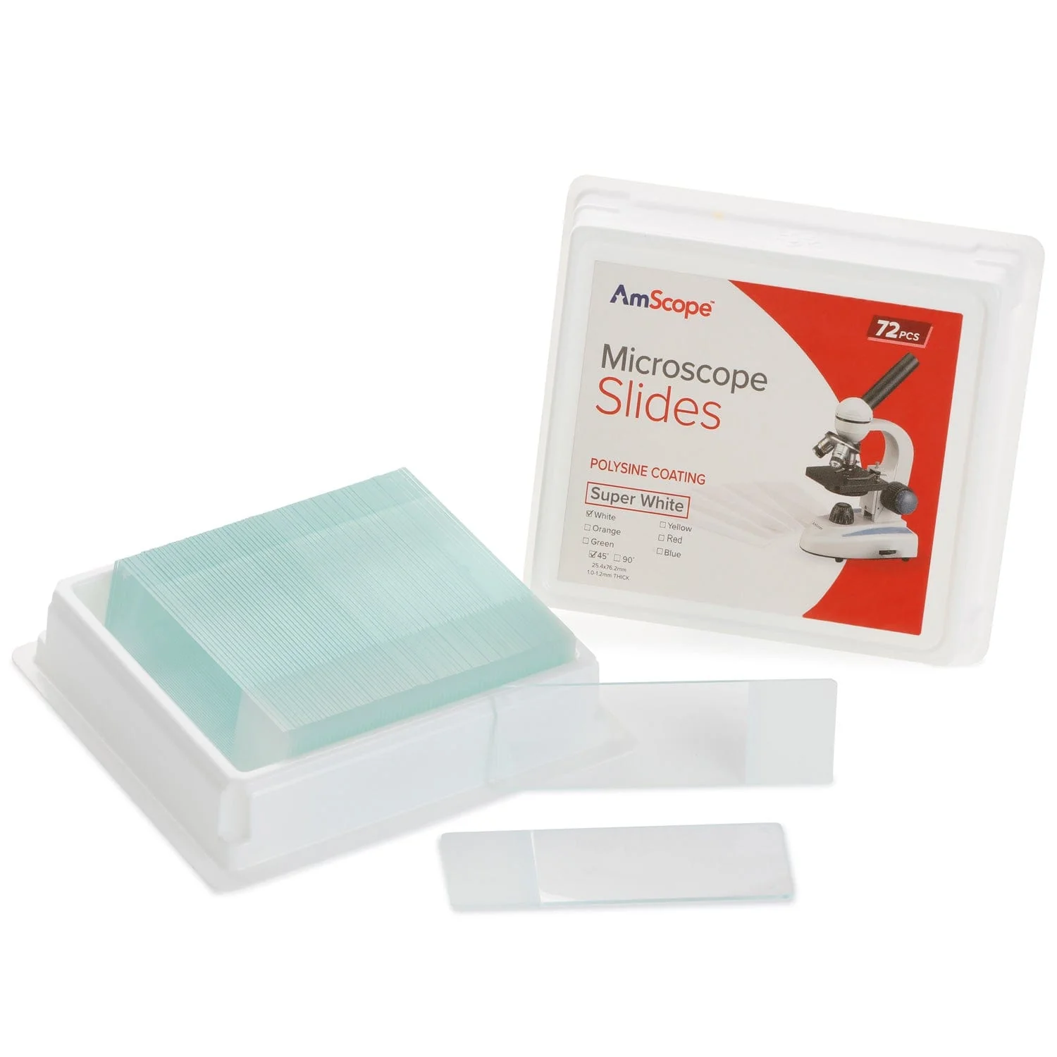 AmScope 72pc Blank Slides with Polysine Coating - Image 4