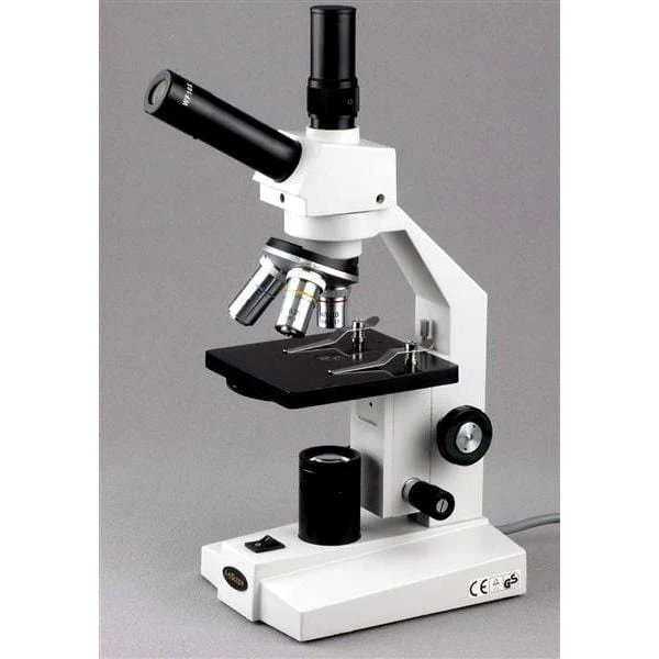 AmScope D100 Series Dual-View Monocular Compound Microscope with 20W Halogen Light and Optional Digital Camera - Image 5