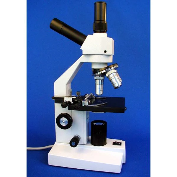 AmScope D100 Dual-View Monocular Compound Microscope with 20W Halogen Light, Mechanical Stage and Optional Digital Camera - Image 4