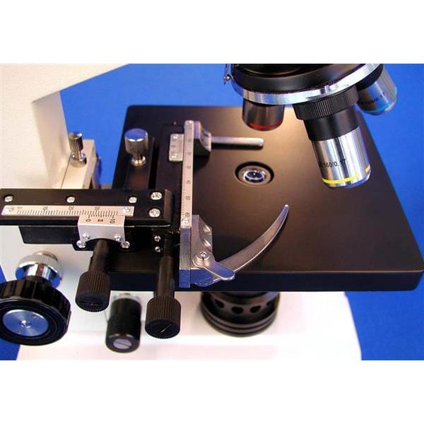 AmScope D100 Dual-View Monocular Compound Microscope with 20W Halogen Light, Mechanical Stage and Optional Digital Camera - Image 5