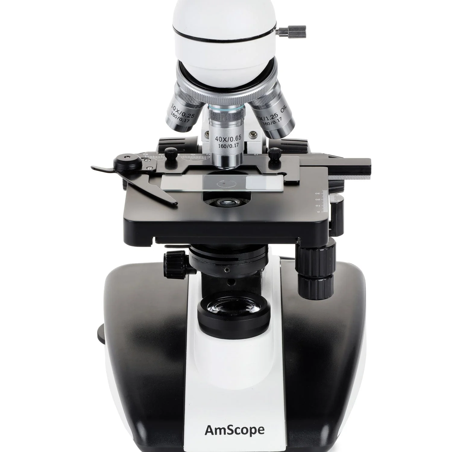 AmScope D130 Series Dual-view Monocular LED Student Compound Microscope with Mechanical Stage + 9.7" Touchscreen Imaging System - Image 6