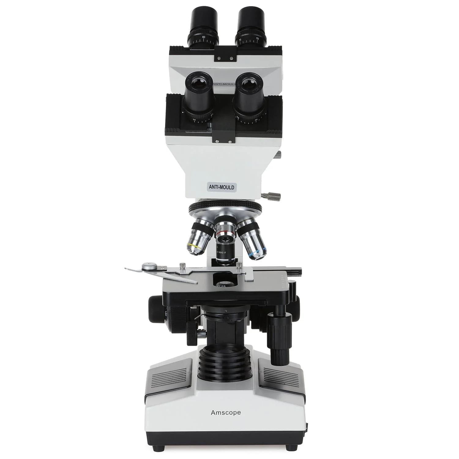 AmScope D200 Series Dual-View Binocular Compound Microscope with 20W Halogen Light, 3D Mechanical Stage - Image 4