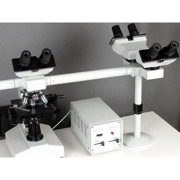 AmScope D500 Series Training and Observation Multi view Binocular Compound Microscope with 20W Light and 3D Mechanical Stage - Image 3