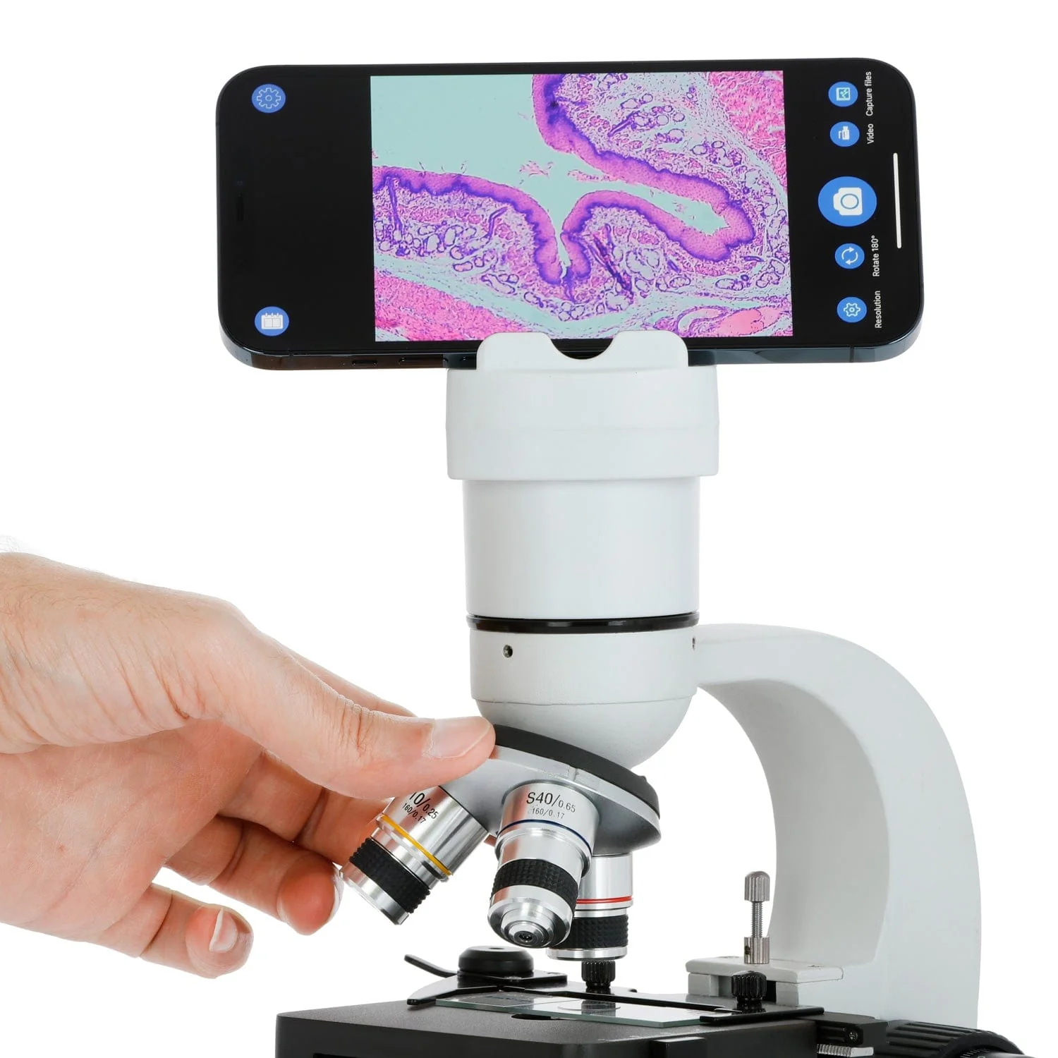 Amscope DM150-W Digital Compound Microscope for Kids – Up to 220X Top & Bottom LED Illumination LCD Screen, Photo & Video Capture, STEM Learning - Image 6