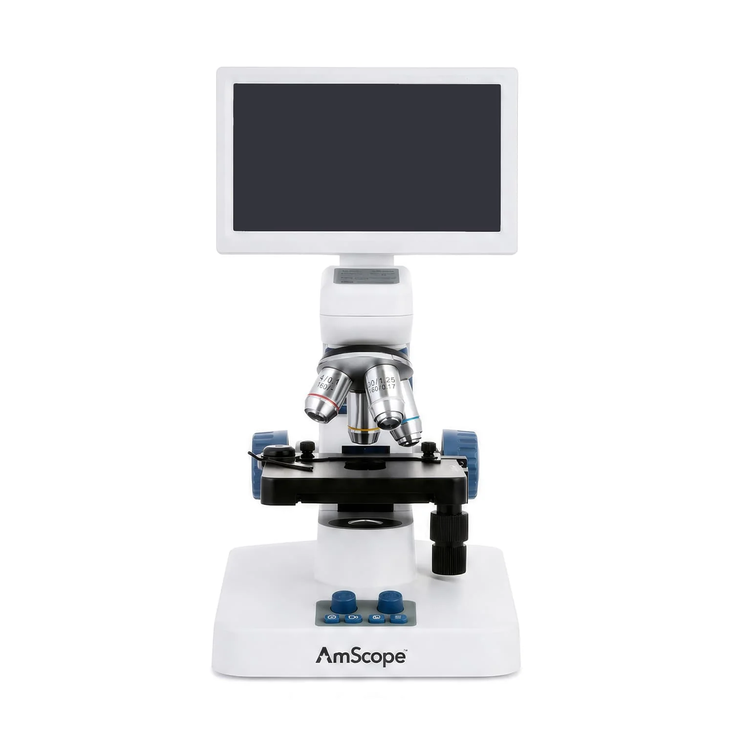 AmScope Full HD 7" Digital Compound Microscope w/ Mechanical Stage, 4 Objectives, and 32GB MicroSD Card - Image 2