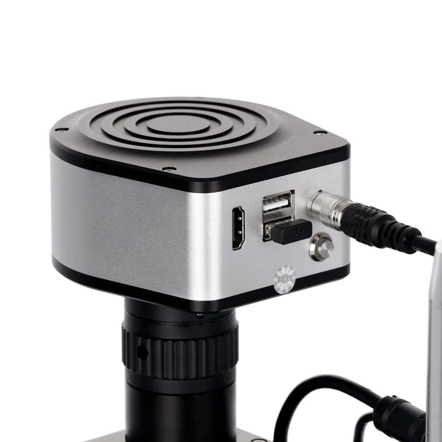 AmScope DM650 Series Digital Video Inspection Digital Microscope HD 0.6X-5X Magnification on Table Stand with Smart Motorized Auto-Zoom + 11.6" HD Monitor - Image 5