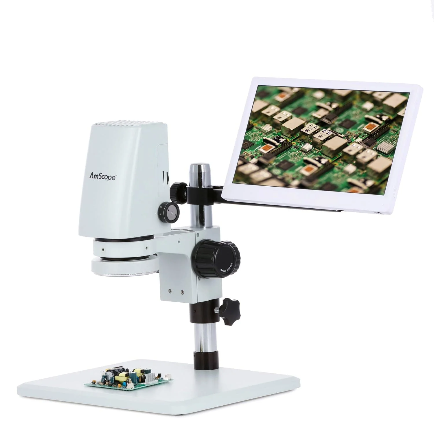 AmScope DM750 Series Zoom Tabletop Video Inspection Digital Microscope System 0.7X-5X Magnification Optional 1080p Monitor & 3D Rotary Viewer - Image 3