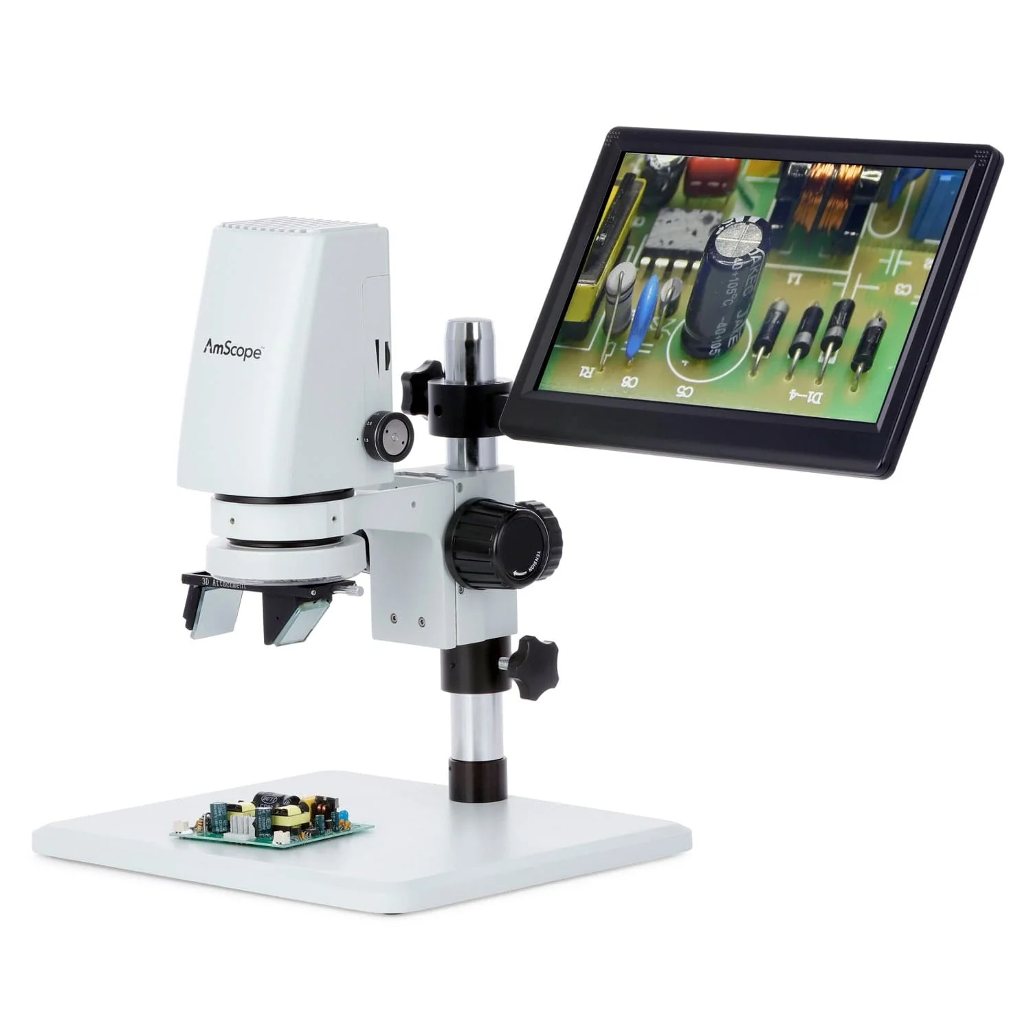 AmScope DM750 Series Zoom Tabletop Video Inspection Digital Microscope System 0.7X-5X Magnification Optional 1080p Monitor & 3D Rotary Viewer - Image 5