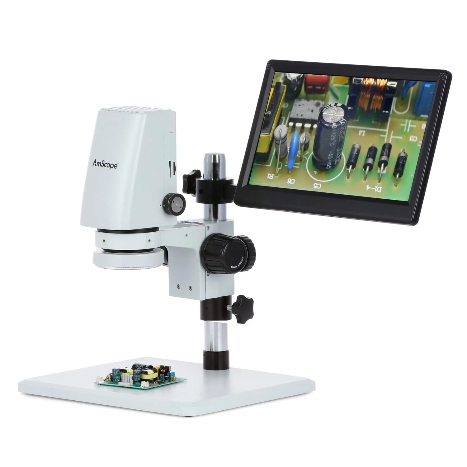 AmScope DM750 Series Zoom Tabletop Video Inspection Digital Microscope System 0.7X-5X Magnification Optional 1080p Monitor & 3D Rotary Viewer - Image 6
