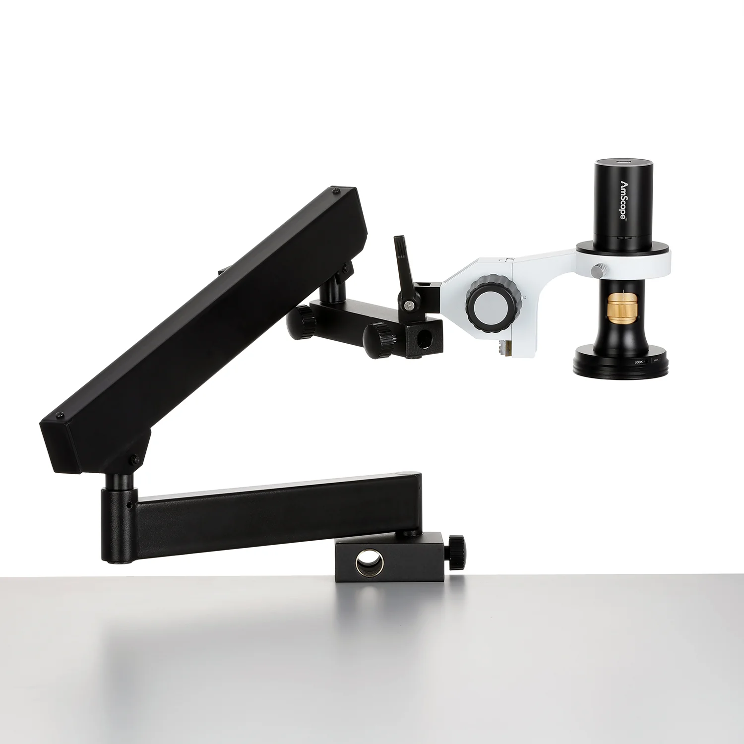 AmScope DM756 Series 8.3MP All-in-One USB Digital Microscope with Zoom Optics on Articulating Arm - Image 2