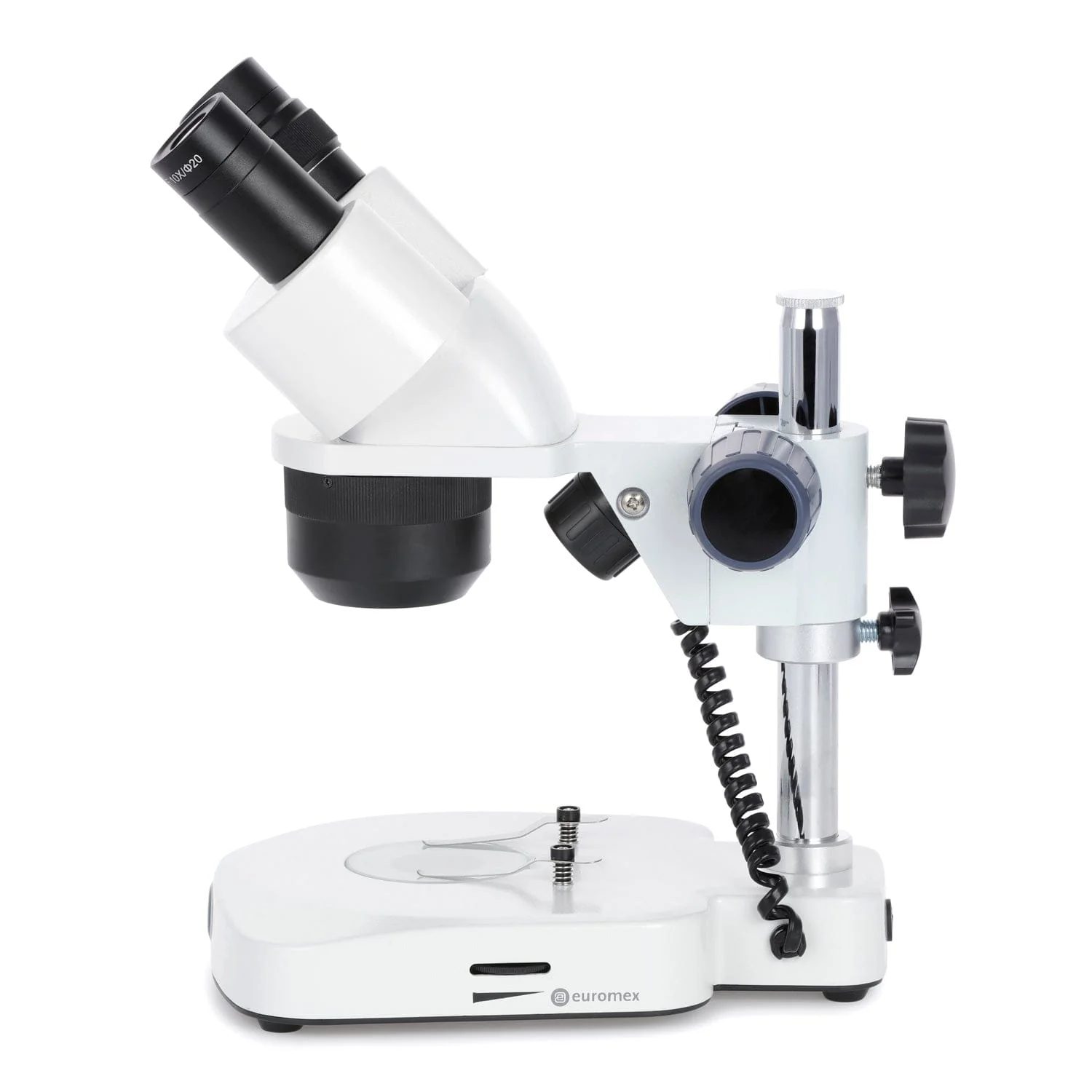 Euromex EduBlue Series Binocular Stereo Microscope 10X-30X Magnification with with 1X/3X Objective Lenses on Dual Illumination Pillar Stand - Image 6