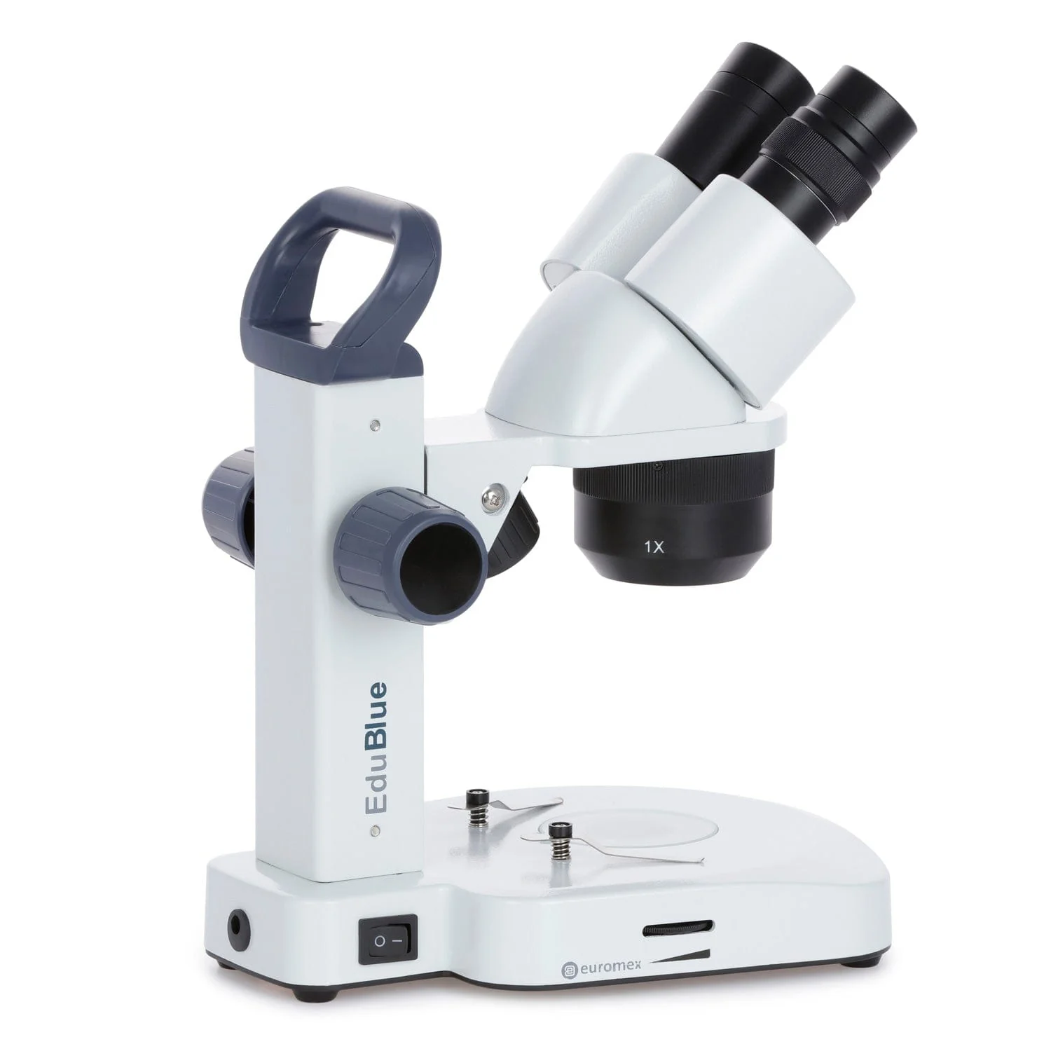 Euromex EduBlue Series Binocular Stereo Microscope 10X-30X Magnification with with 1X/3X Objective Lenses on Dual Illumination Track Stand - Image 2