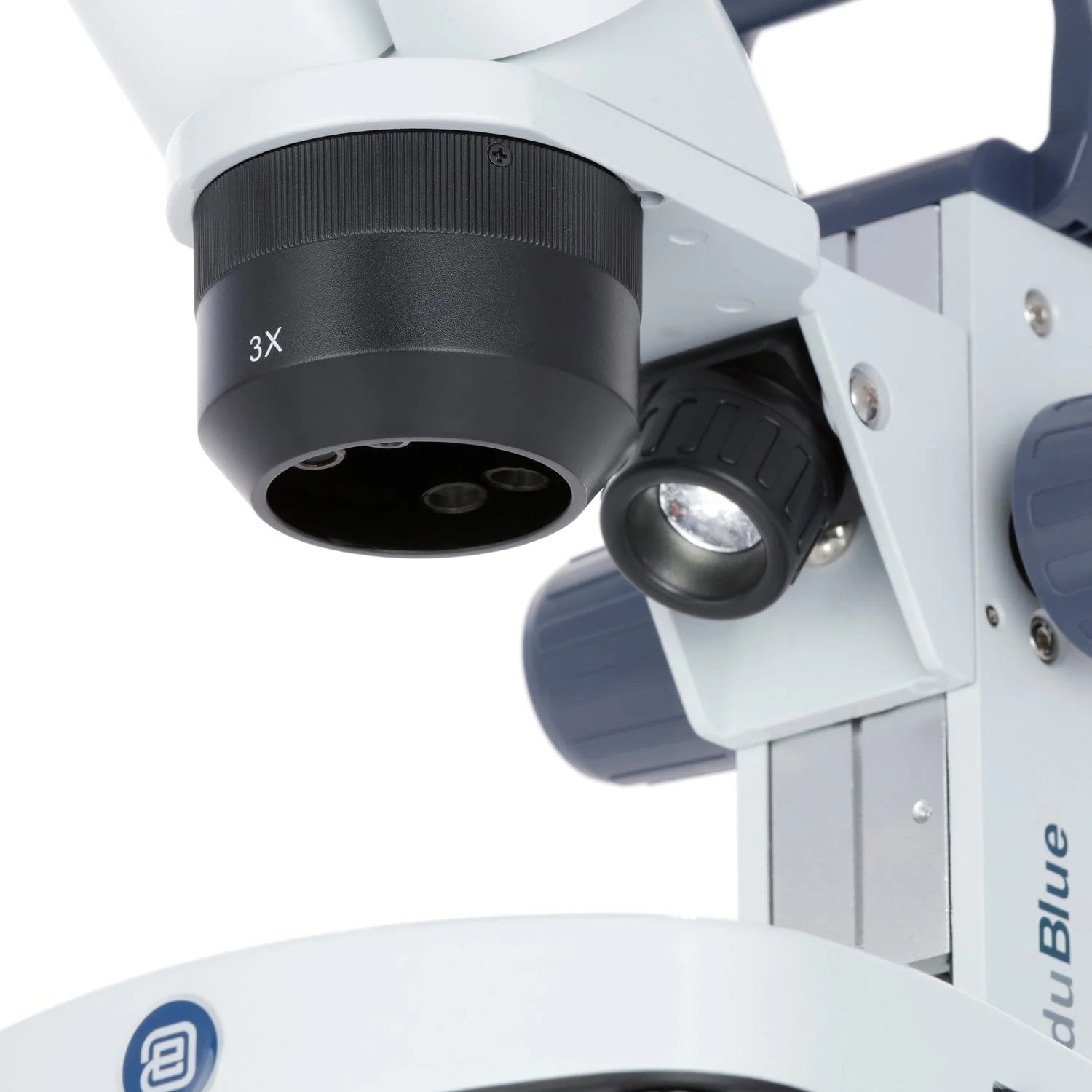 Euromex EduBlue Series Binocular Stereo Microscope 10X-30X Magnification with with 1X/3X Objective Lenses on Dual Illumination Track Stand - Image 4