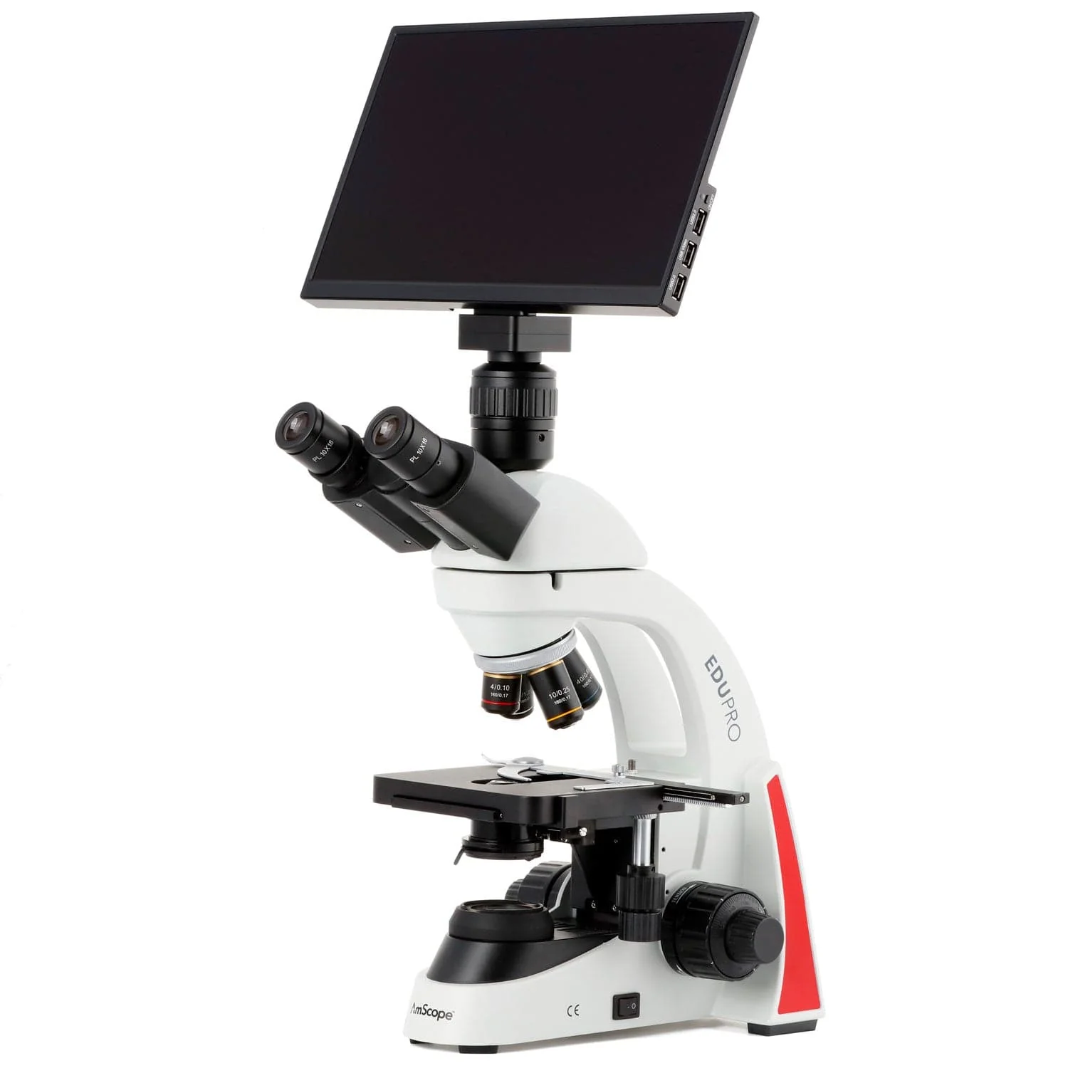 AmScope EduPro EDU550 Series Trinocular Compound Microscope with 3W LED Illumination - Image 3