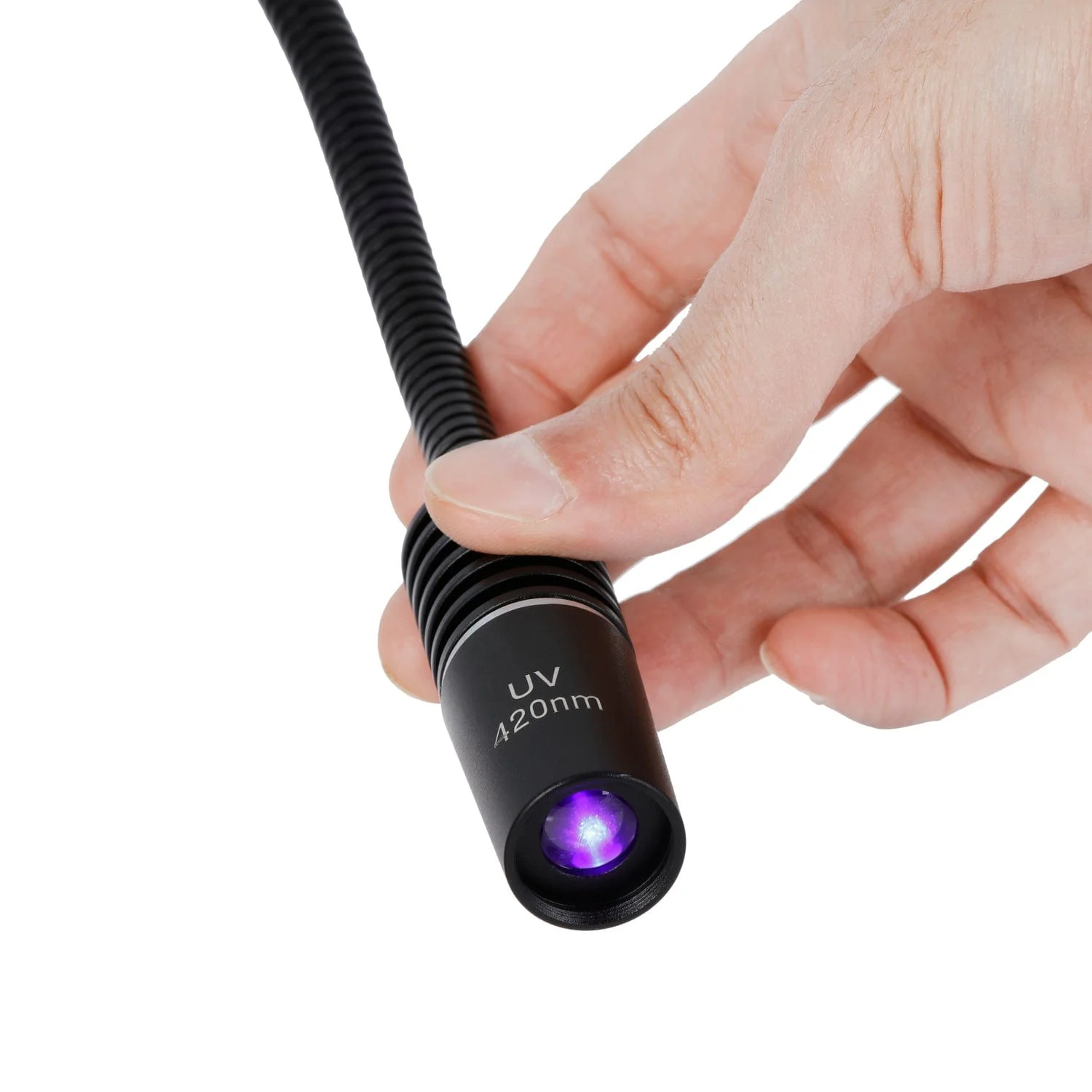 AmScope Ultraviolet 420nm Gooseneck Attachment for LED-6W and LED-312W Illuminators - Image 2