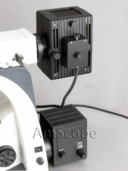 AmScope FM800 Series 30W Infinity Plan Extreme Widefield EPI-Fluorescent Trinocular Compound Microscope with Five Wave Bands and Optional Digital Camera - Image 8