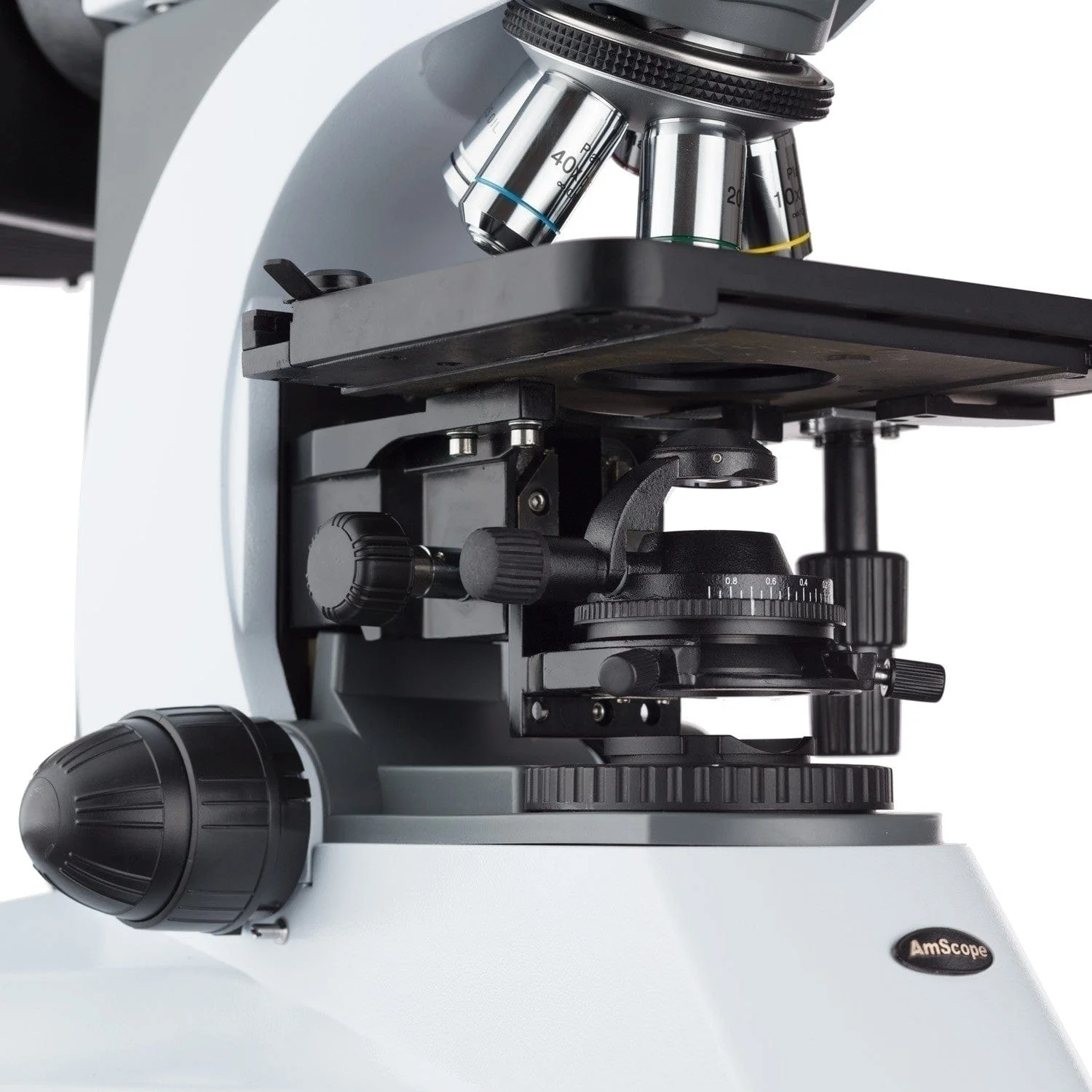 AmScope FM820 Series Upright EPI-Fluorescence Trinocular Compound Microscope with Rotating Multi-Filter Turret and Ultra-Sensitive Camera Option - Image 10