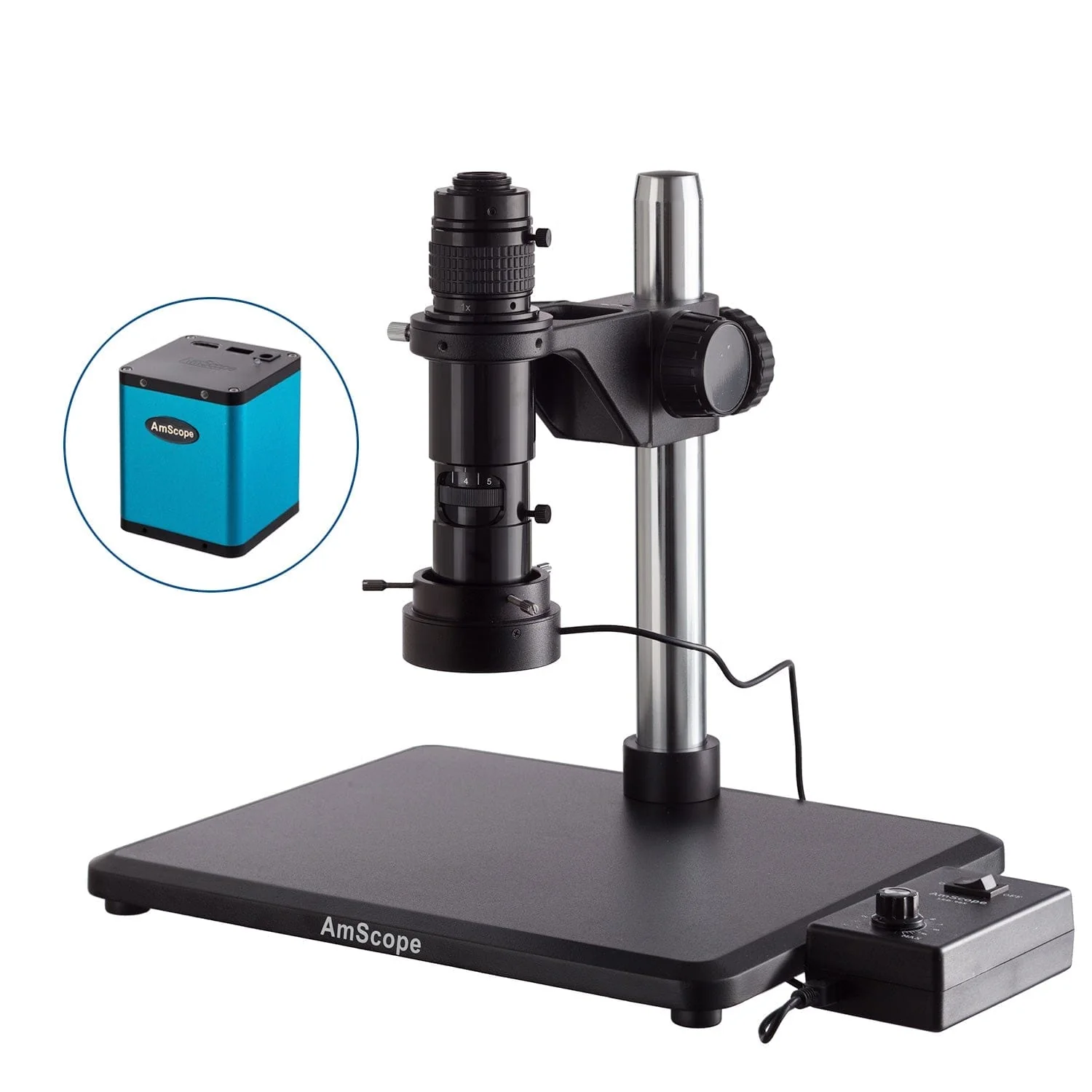 AmScope H1000 Series Inspection Zoom Monocular Stereo Microscope 0.83X-10X Magnification with HDMI Auto-focus Camera - Image 2