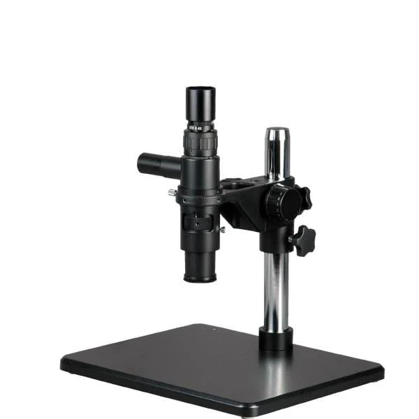 AmScope H800 Series Zoom Inspection Monocular Stereo Microscope 1X-7X Magnification with Coaxial Light on Table Stand + Optional USB Camera