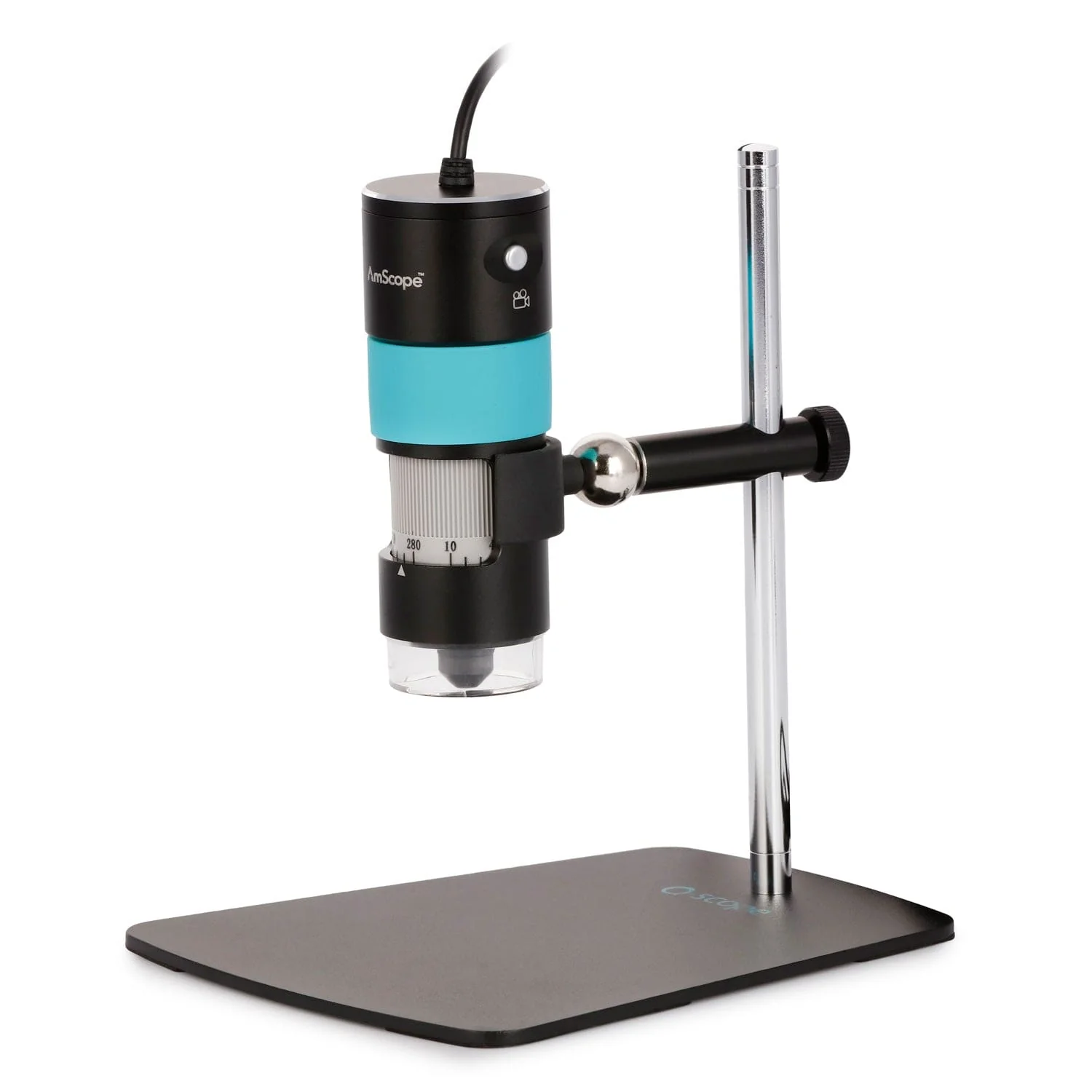 AmScope HHD Series Professional Handheld Digital USB Microscopes with 10X-280X Magnification, LED Ring Illuminator, and Table Stand + Optional Polarizer - Image 4