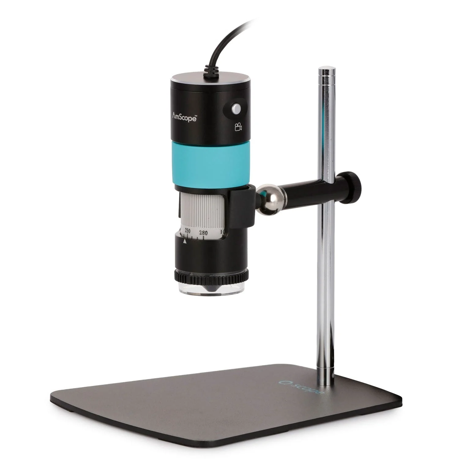 AmScope HHD Series Professional Handheld Digital USB Microscopes with 10X-280X Magnification, LED Ring Illuminator, and Table Stand + Optional Polarizer - Image 5