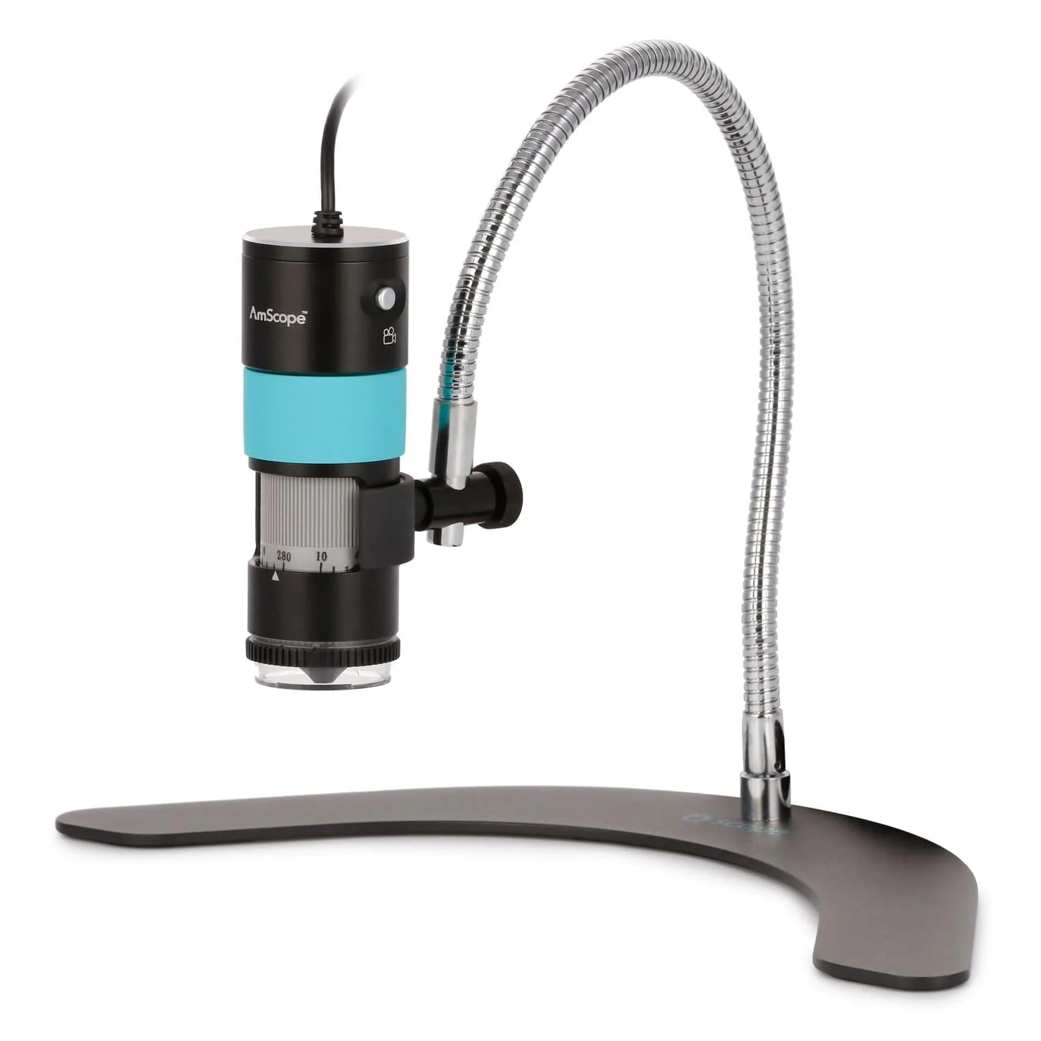 AmScope HHD Series Professional Handheld Digital USB Microscopes with 10X-280X Magnification, LED Ring Illuminator, and Table Stand + Optional Polarizer - Image 6