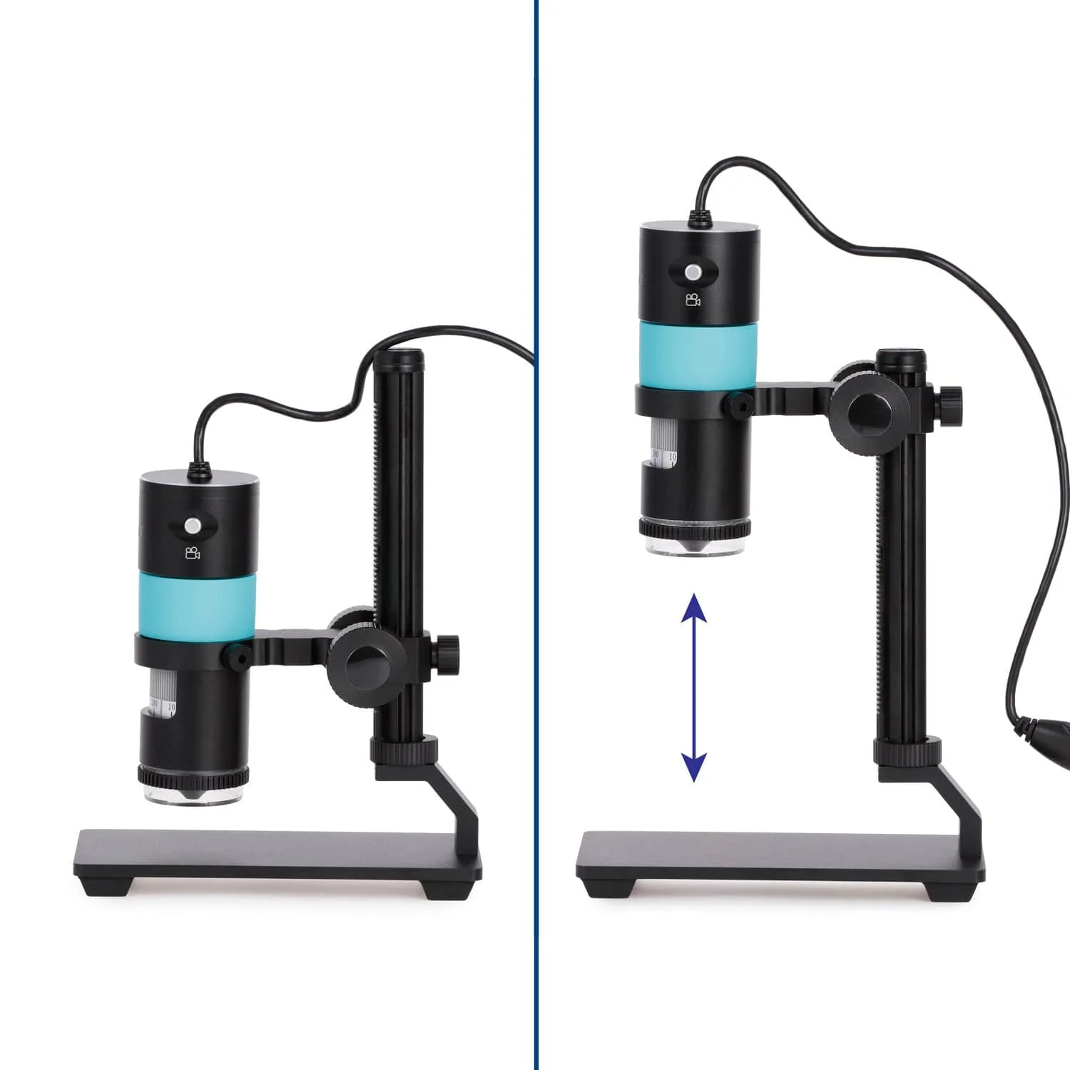 AmScope HHD Series Professional Handheld Digital USB Microscopes with 10X-280X Magnification, LED Ring Illuminator, and Table Stand + Optional Polarizer - Image 9