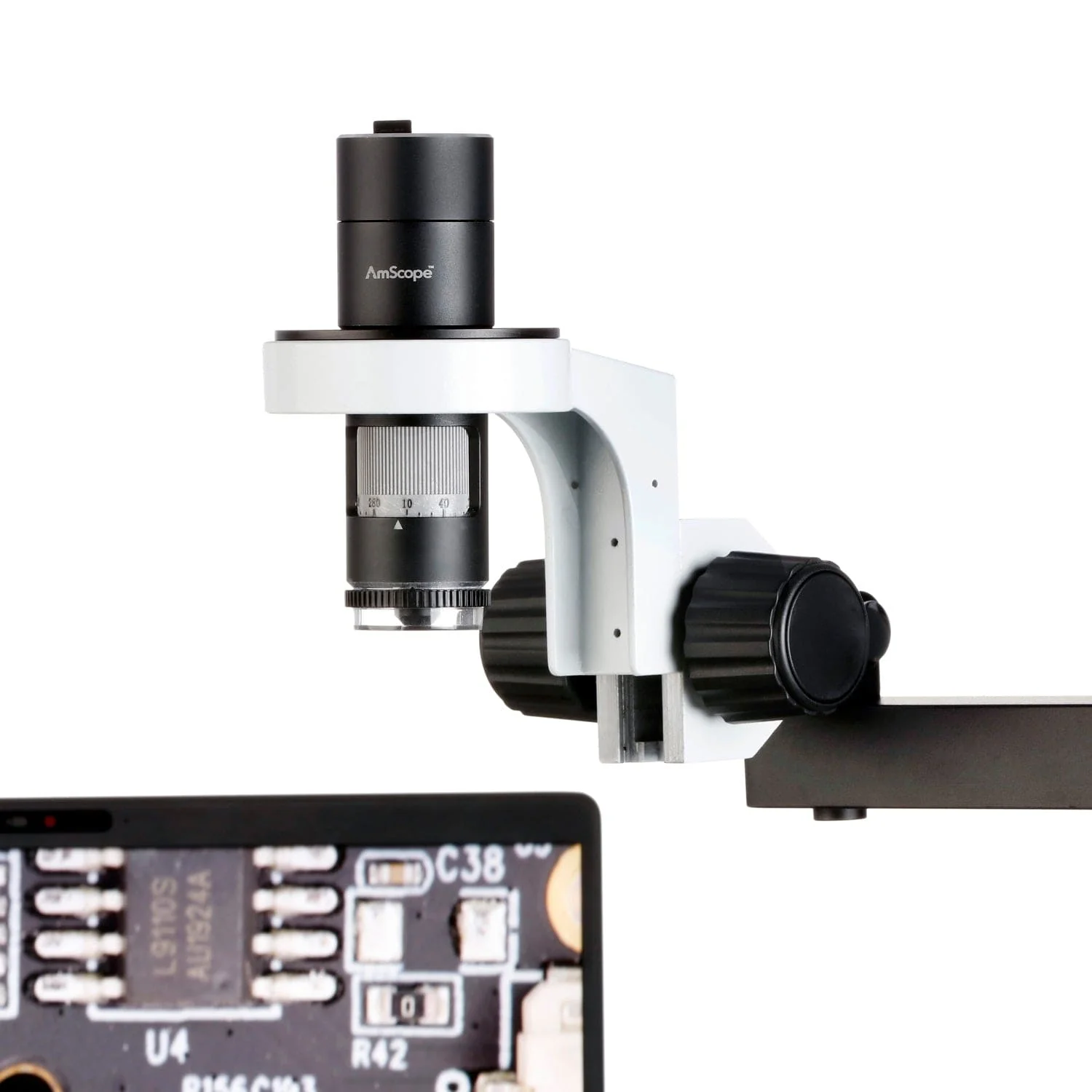 AmScope HHD Series All-In-One Professional Polarizing Handheld Digital HDMI / USB Microscopes 10X-280X Magnification + LED Ring Illuminator + Articulating Arm Stand - Image 18