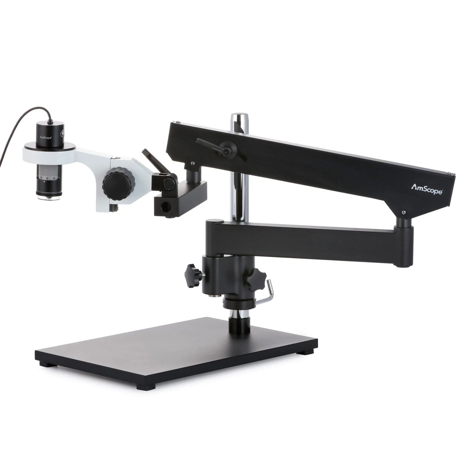 AmScope HHD Series All-In-One Professional Polarizing Handheld Digital HDMI / USB Microscopes 10X-280X Magnification + LED Ring Illuminator + Articulating Arm Stand - Image 8
