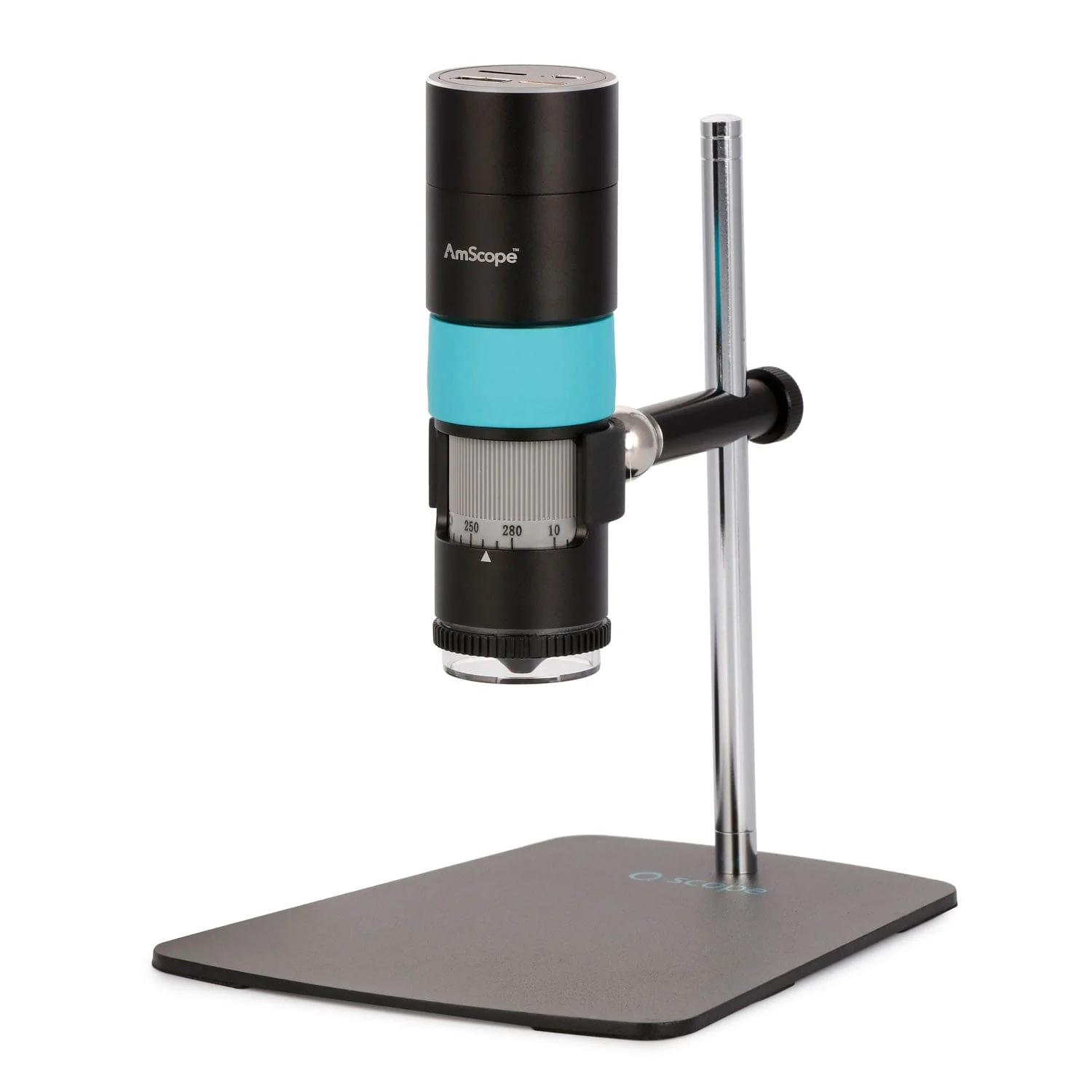 AmScope HHD Series All-In-One 2.1MP Professional Polarizing HDMI Handheld Digital Microscope with 10X-280X, LED Ring Illuminator, and Table Stand - Image 2