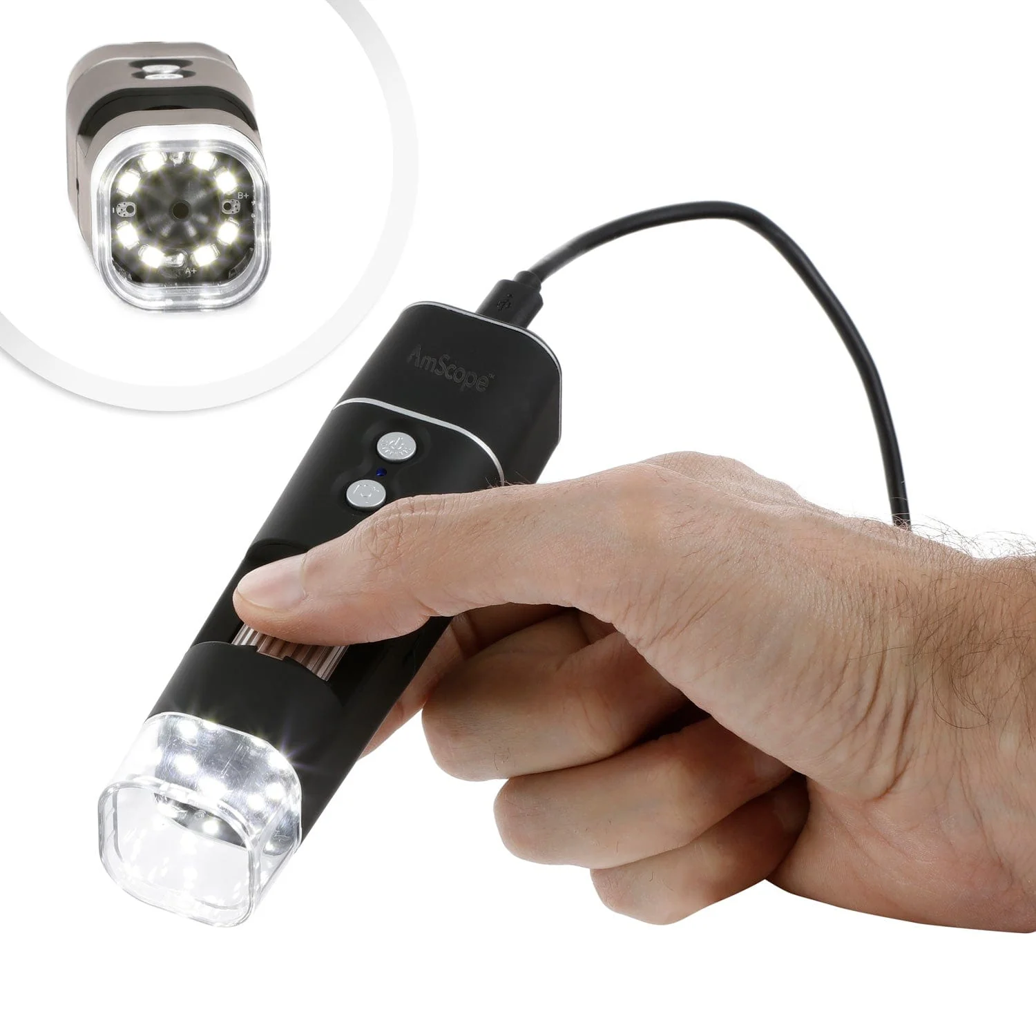 Amscope HHD510-W Handheld Digital Microscope – LED Illumination, Photo & Video Capture, STEM Learning - Image 4
