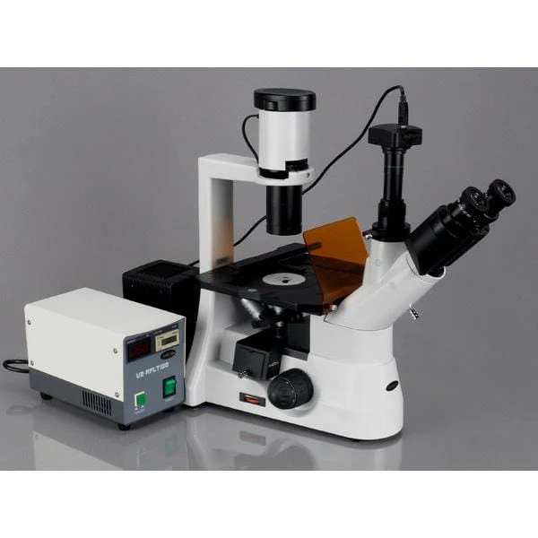 AmScope IN300 Series Inverted Epi-fluorescence Trinocular Compound Microscope - Image 10