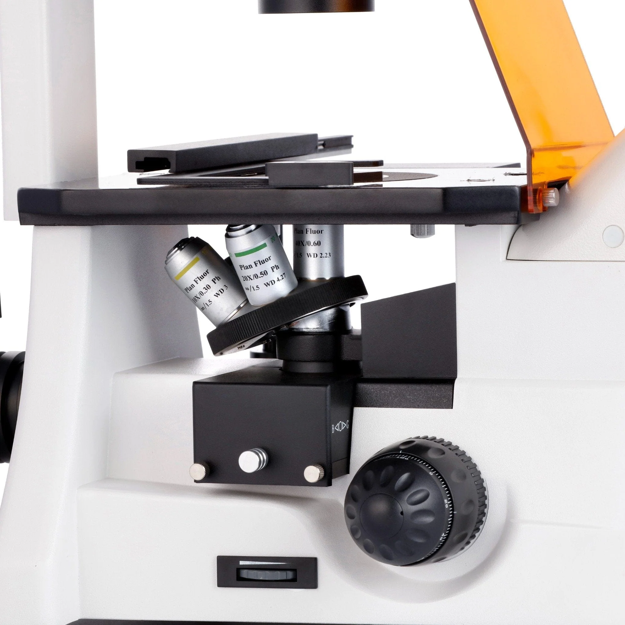 AmScope IN480 Series Inverted Infinity-Corrected Fluorescence Trinocular Compound Microscope with Global Shutter Digital Camera - Image 9
