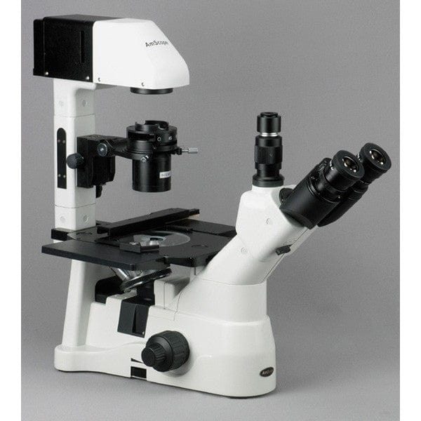 AmScope IN480 Series Inverted Infinity-Corrected Phase-Contrast Trinocular Compound Microscope With Active-Cooling Digital Camera - Image 6