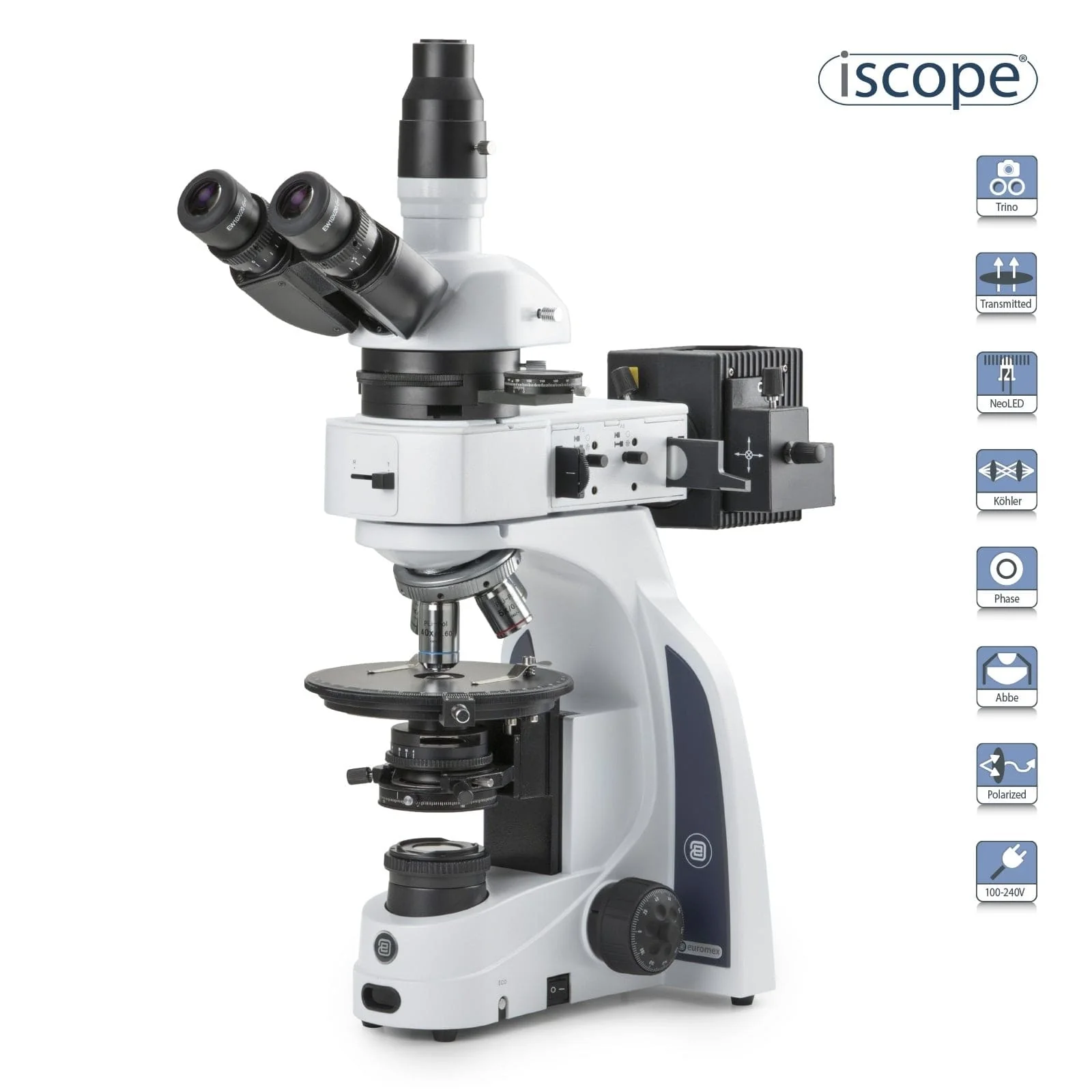 Euromex iScope Series Polarization Trinocular Compound Microscope