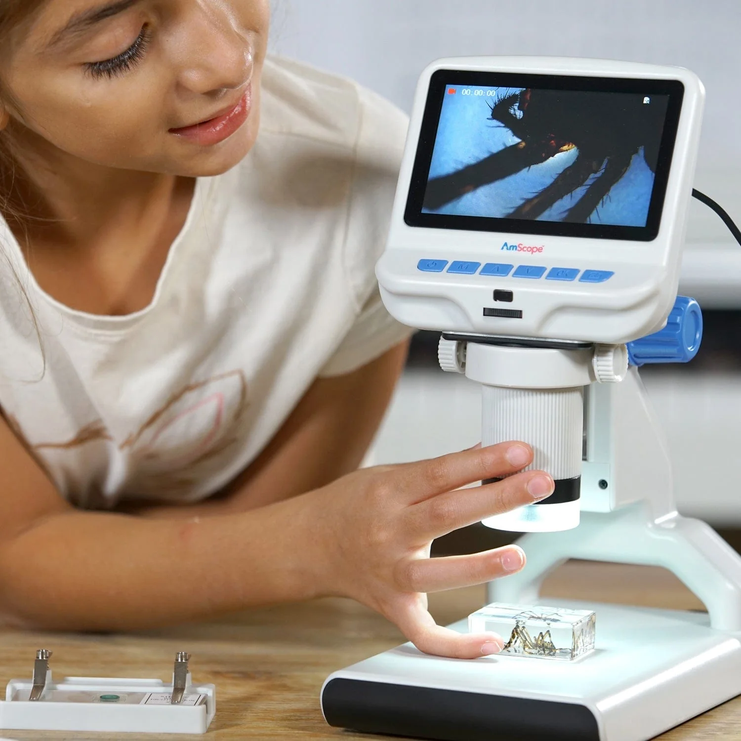 Amscope KVB-INST-140-EXP Monocular Compound Microscope for Kids STEM Education Microscopes, Student Lab Microscopes, Biological Science Microscopes - Image 9