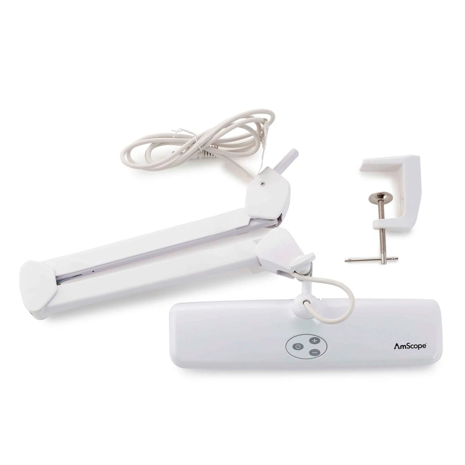 AmScope 12W 72 LED Task Lamp on Articulating Arm with Table Clamp - Image 5