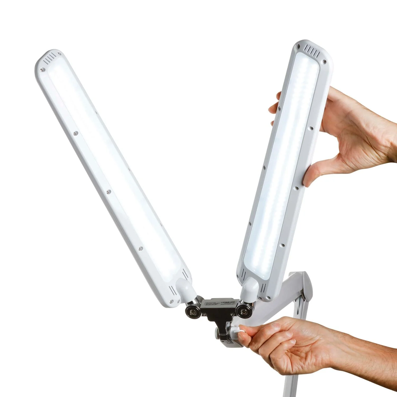 AmScope 24W 180 LED Dual-Head Task Lamp on Articulating Arm with Table Clamp - Image 4