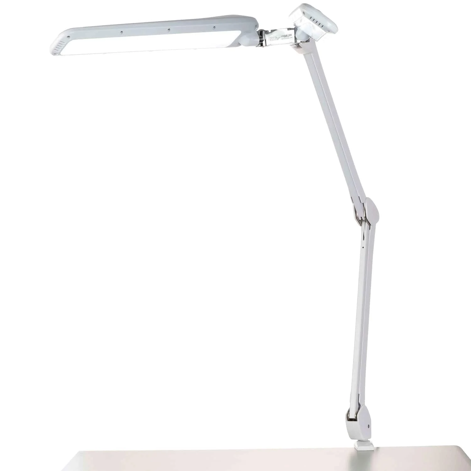 AmScope 24W 180 LED Dual-Head Task Lamp on Articulating Arm with Table Clamp - Image 7
