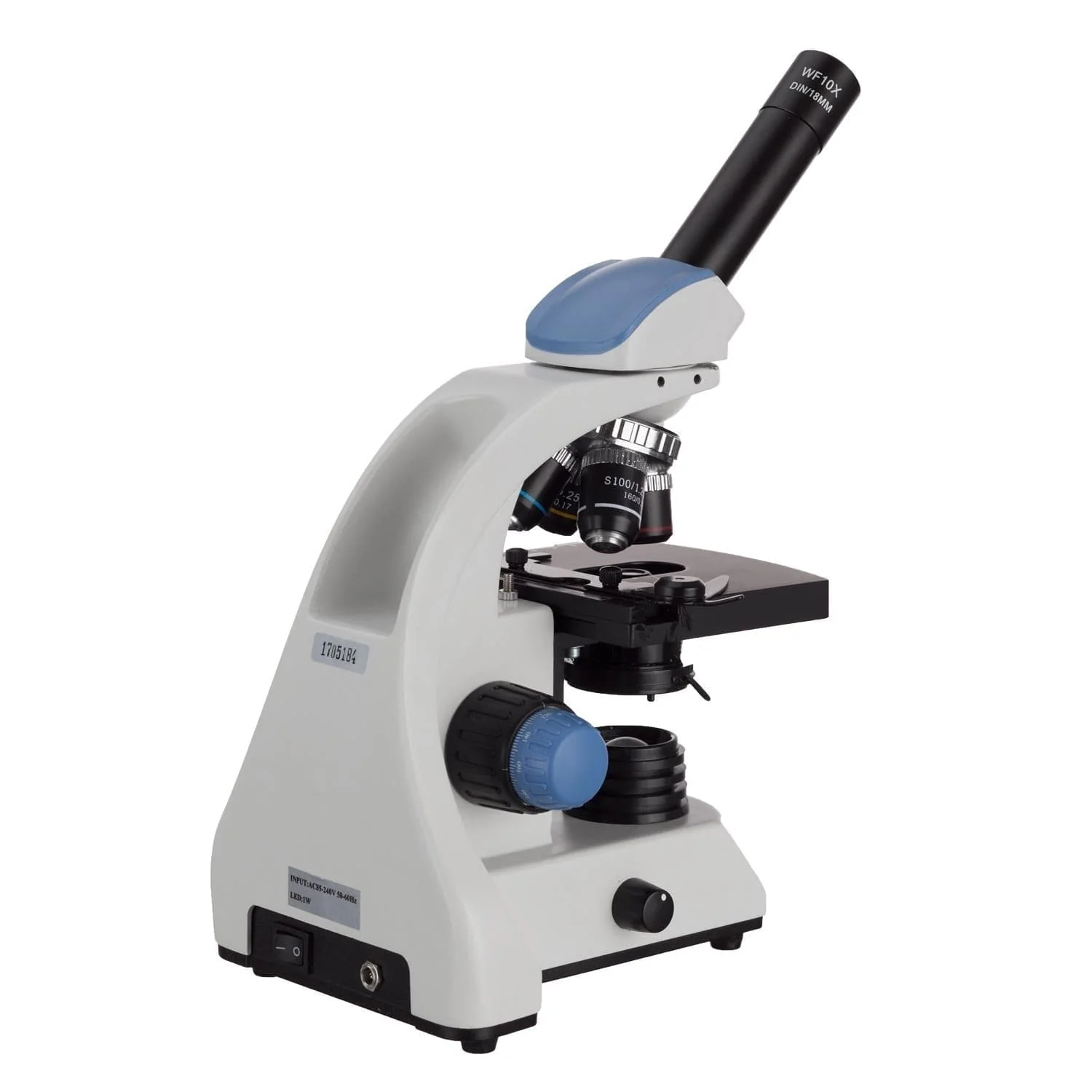 AmScope M250 Series Compact Monocular LED Compound Microscope - Image 5