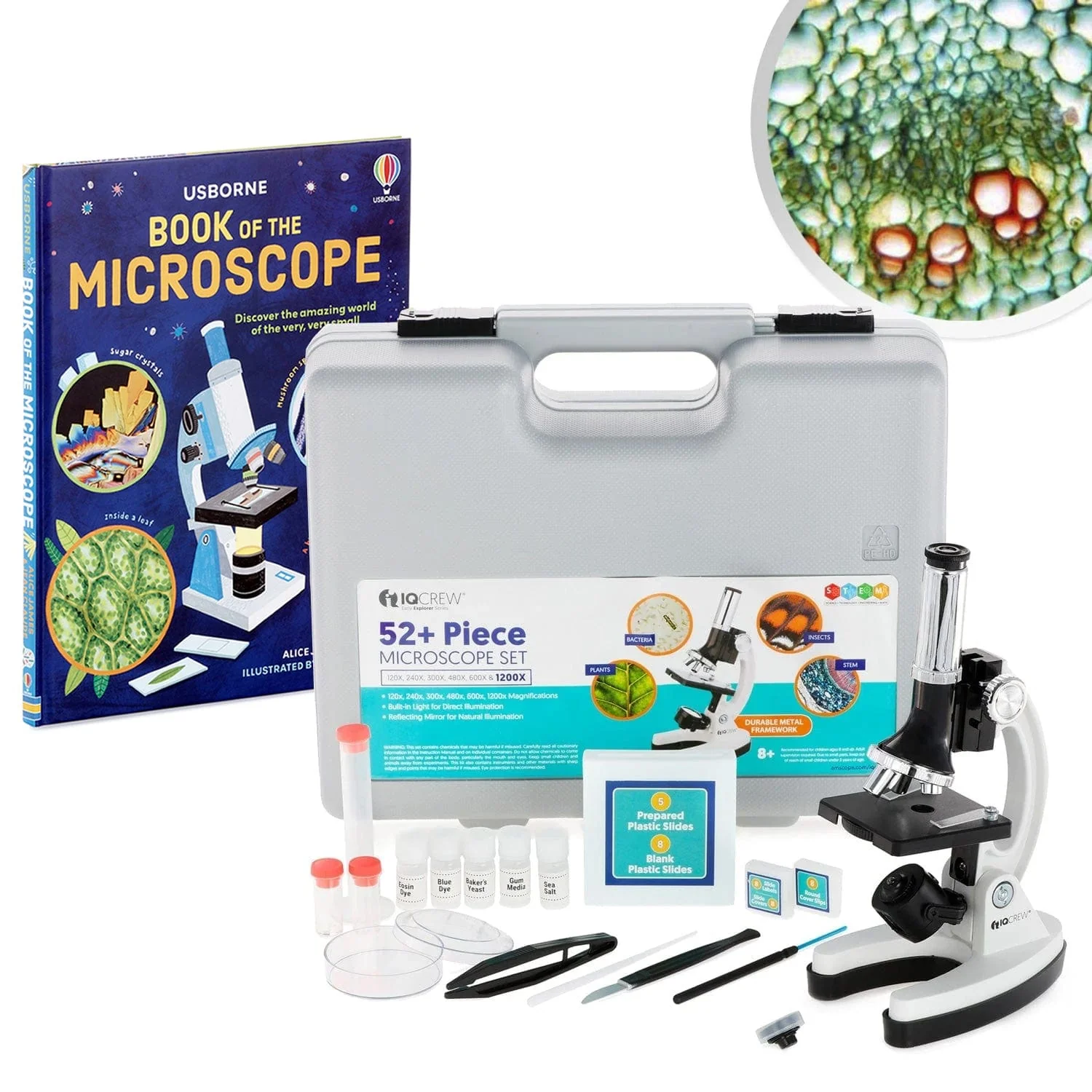 Amscope M30-ABS-KT2-W Monocular Compound Microscope for Kids – Up to 1200X LED Illumination STEM Education Microscopes, Student Lab Microscopes, Biological Science Microscopes - Image 7
