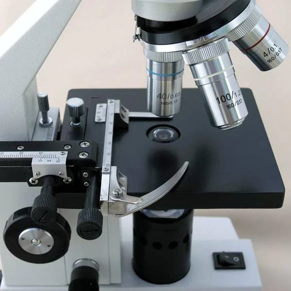 AmScope M500 Series LED Student Monocular Compound Microscope with Mechanical Caliper - Image 7