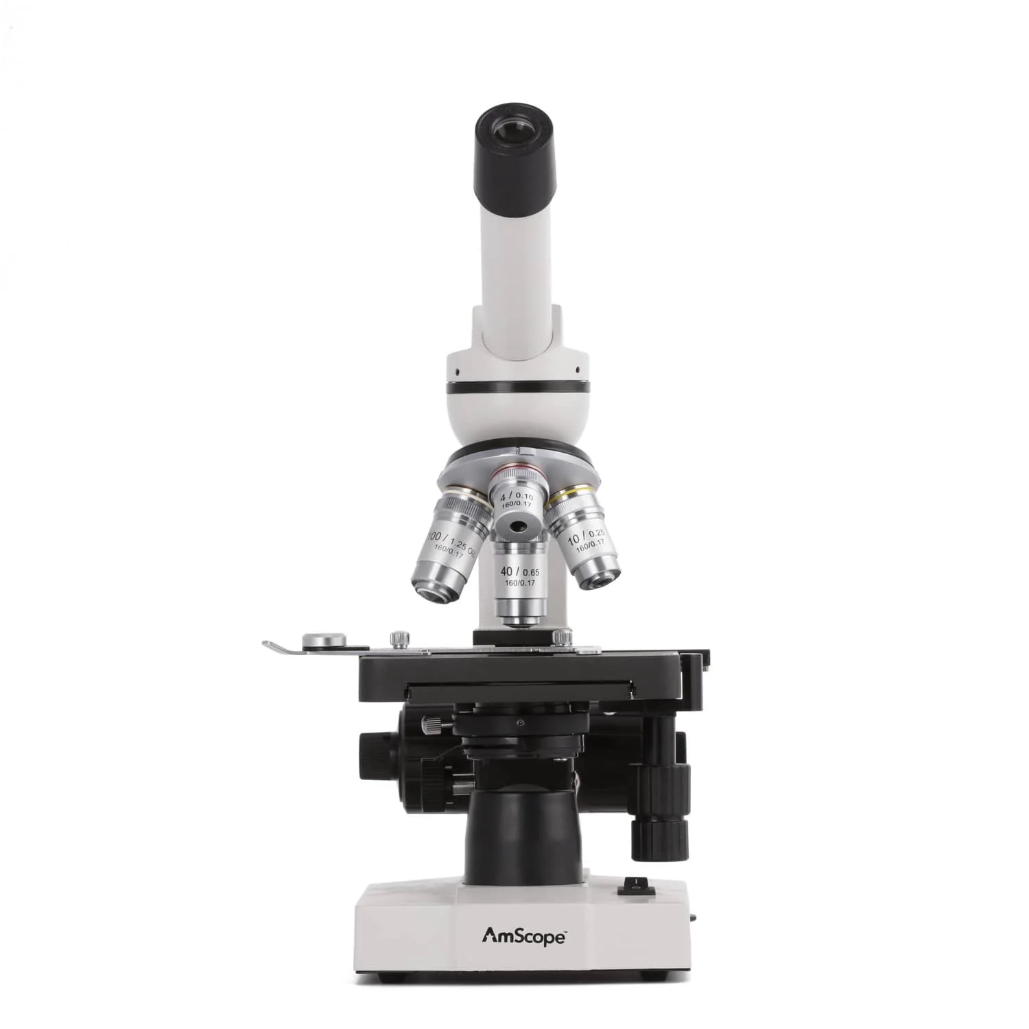 AmScope M600 Series Student Monocular Compound Microscope with Mechanical Stage - Image 5