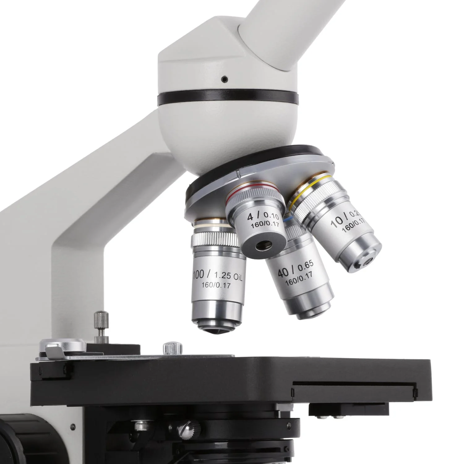 AmScope M600 Series Student Monocular Compound Microscope with Mechanical Stage - Image 9