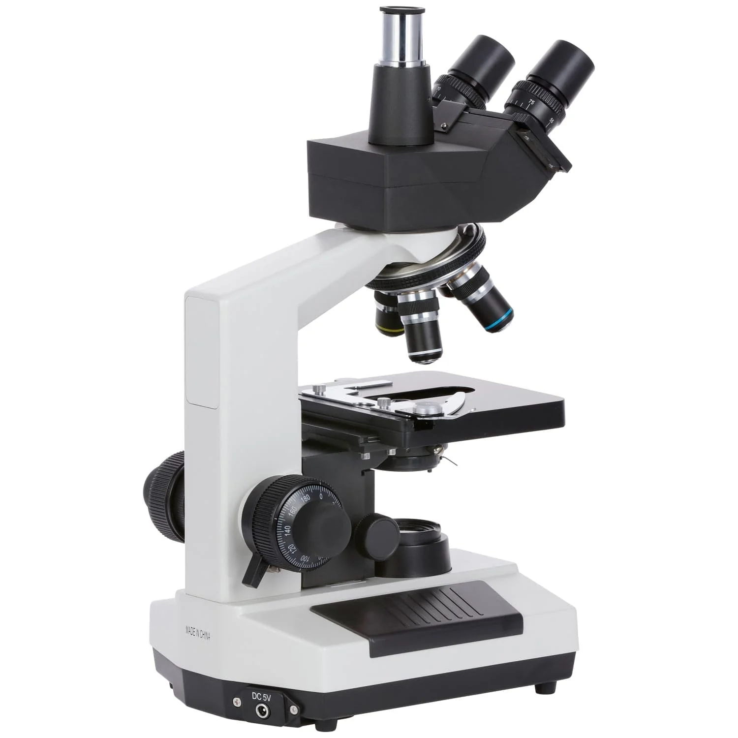 OMAX M837L Series Trinocular Lab Compound Microscope with LED Illumination and Optional Digital Camera - Image 5